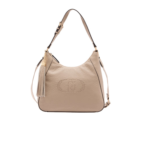 Borsa Donna a spalla, con nappina decorativa, in similpelle monocolore